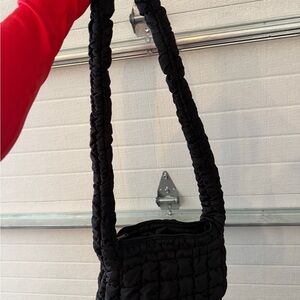 Black Quilted Shoulder Bag - Unbranded